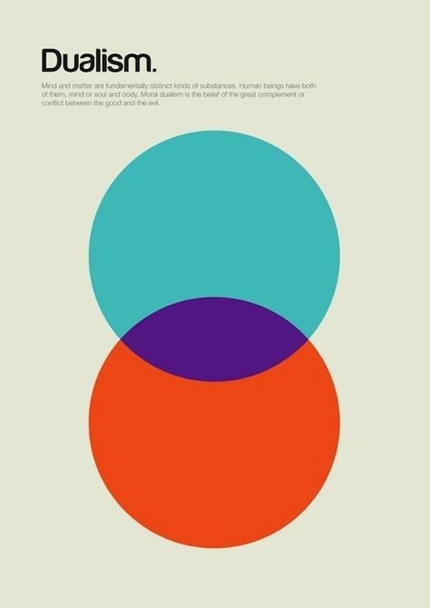 #Dualism #Philosophy - There are 2 sides to every person, the difference being which side you CHOOSE to support and feed into; good or evil.  Simple as that Poster Grafico, Desain Ui, Minimalist Graphic Design, Graphisches Design, 타이포그래피 포스터 디자인, Plakat Design, Swiss Design, Minimal Poster, Poster Series