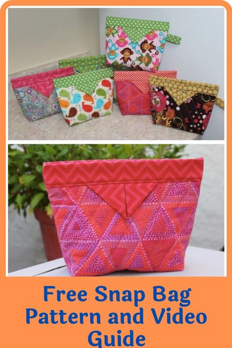 Free Snap Bag Pattern and Video Guide | Small quilted gifts, Diy bags patterns, Quilted gifts Sewing Small Gift Bags, Material Bags Sewing Projects, Sewing Gift Bags Patterns, Quilted Gift Bags, Easy Fabric Bags To Sew, Snap Bags Tape Measure, Small Quilted Bags, Snap Bags Tutorial, Snap Bag Pattern