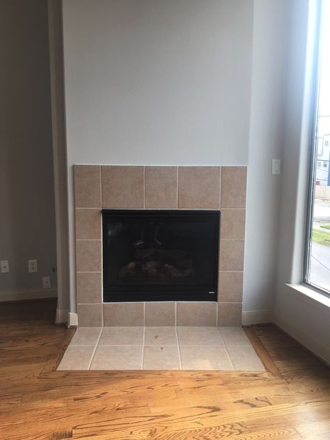 Removing Fireplace, Fireplace Makeover Diy, Tile Around Fireplace, Mantle Makeover, Fireplace And Mantle, Rental Makeover, Diy Fireplace Mantle, Diy Laundry Room Makeover, Fireplace Area