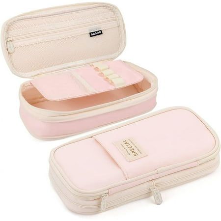 This pencil case features a cute and aesthetic design that is perfect for teen girls and adults who want to add a touch of kawaii to their stationery collection. Color: Pink. School Pink Aesthetic, Cute Locker Ideas, Aesthetic Pencil Case, Aesthetic Supplies, Pink Pencil Case, High School Supplies, School Backpack Essentials, School Pouch, School Environment