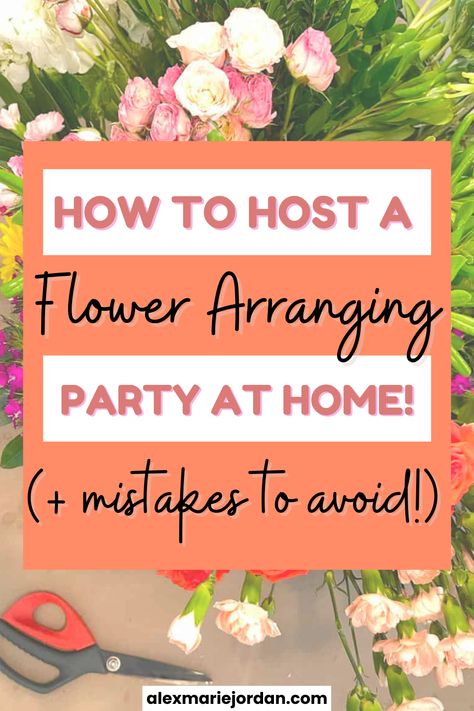 Floral Bouquet Making Party, Flower Bar Activity, Flower Arrangements Party Ideas, Flower Arrangement Birthday Party, Flower Arrangement Class Floral Design, Event Table Flower Arrangements, Flower Arranging Class Ideas, Bridal Party Ideas Event Planning, Galentines Party Flowers