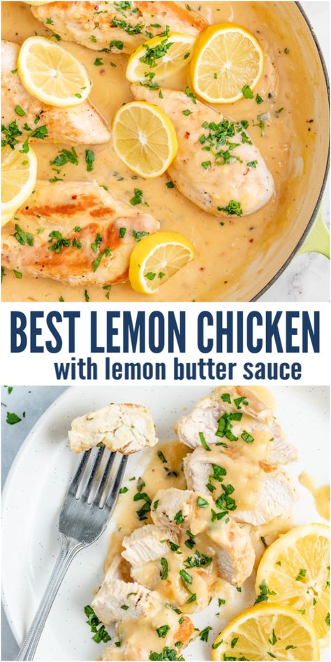 Lemon Basil Sauce For Chicken, Chicken With Lemon Butter Sauce, Lemon Sauce For Chicken, Healthy Lemon Chicken, Way To Cook Chicken, Garlic Sauce For Chicken, Chicken Sauce Recipes, Lemon Garlic Sauce, Chicken With Lemon