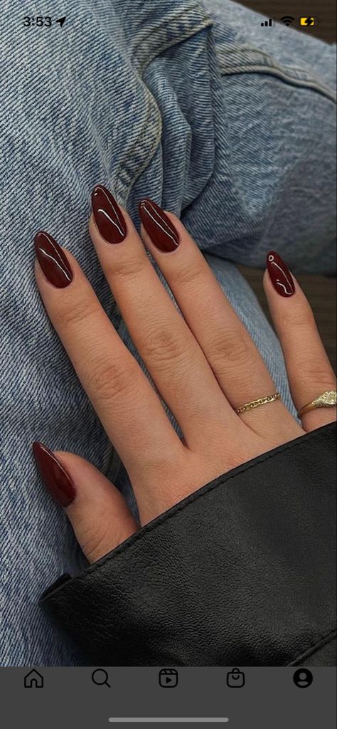 Acrylic Nails Ideas Autumn, Marion Nails Acrylic, Almond Acrylic Nails Dark Skin, Design Fall Nails, Fall Almost Nails, Burnt Orange Nail Designs Fall, Fall Nails Olive Skin, Cute Nails Fall Colors, Fall Nails Burgundy Oval