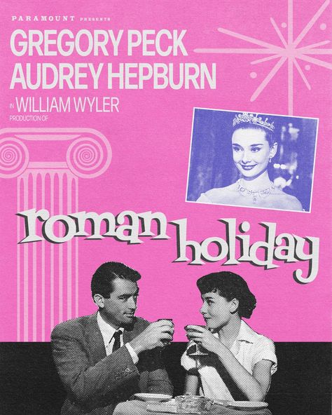 52/366 Roman Holiday Directed by William Wyler 1953 USA * * * * * #365posterchallenge #posterchallenge #posterdesign #movieposterdesign #vintageposter #Roman_Holiday #Audrey_Hepburn Roman Holiday Movie Poster, 60s Movie Posters, Audrey Hepburn Purple, The Holiday Poster, Roman Holiday Aesthetic, Roman Holiday Poster, Saved Movie, Audrey Hepburn Movie Posters, Aesthetic Movie Posters