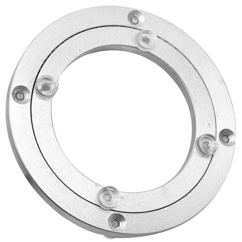 PRICES MAY VARY. 【High Quality Material】Th lazy susan bearing is made of heavy duty aluminium alloy material , solid and durable, corrosion resistant and rust-proof. You can decide material of the top such as wood, glass, marble to match your home style. 【Anti-skid Rubber Feet】 Equipped with anti-skid rubber feet which is non-slip and convenient to use. These bearings can be screwed or fixed as they have through holes and pre-drilled holes. Easy to set up, no installation is required. 【Wide Appl Lazy Susan Hardware, Lazy Susan, Wood Glass, Turntable, Aluminium Alloy, Heavy Duty, Rust, Marble, Dining Table