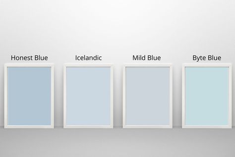 12 Light Blue Paint Colors Compared (Lightest Shades) - howthingscompare.com Light Blue Behr Paint Colors, Valspar Light Blue Paint Colors, Neutral Light Blue Paint Colors, Light Blue Wall Colors Bedroom, Best Light Blue Paint Colors For Bedroom, Sky Blue Paint Colors For Bedroom, Pale Blue Colour Palette, Light Blue Bedroom Paint Colors, Pale Paint Colors