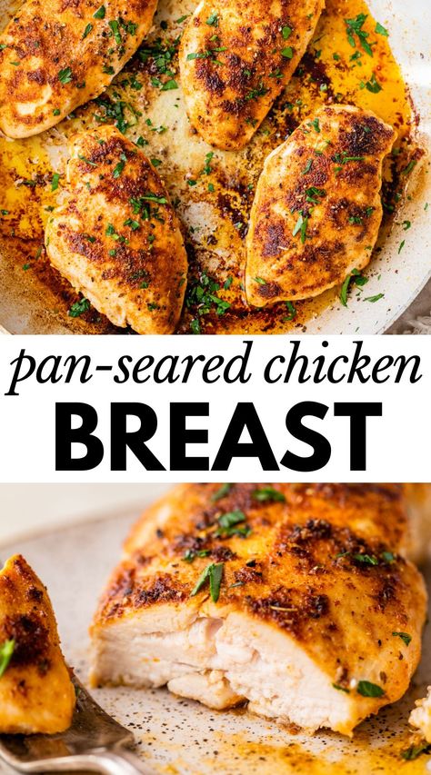 How To Sear Chicken, Essen, Skillet Cooked Chicken, Pan Seared Baked Chicken, Simple Pan Fried Chicken, Skillet Chicken Tenderloins, How To Make Grilled Chicken On The Stove, Chicken In Frying Pan, How To Cook Chicken In A Pan