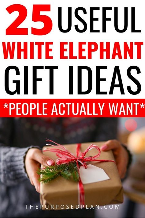 25 Useful White Elephant Gift Exchange Ideas Everyone Will Fight For - The Purposed Plan White Elephant Gifts For Work, Work White Elephant, Elephant Gift Exchange Ideas, Chinese Gift Exchange, Work Gift Exchange, Gift Exchange Ideas, White Elephant Christmas, Family Gift Exchange, Yankee Swap Gift