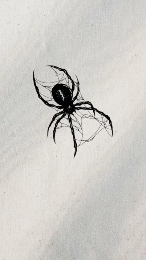 Trippie Sketches, Sleepy Tattoo, Spider Hand Tattoo, Inch Tattoo, Spider Heart, Black Widow Tattoo, Tattoo Homme, Vintage Tattoos, Widow Spider