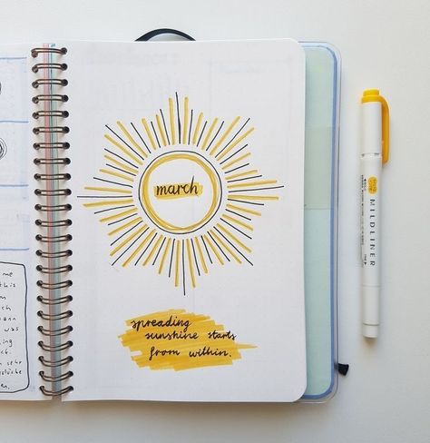 March Cover Page, Journal D'inspiration, Diario Bullet, March Bullet Journal, Bullet Journal Month, Bullet Journal Page, Bullet Journal 2020, Bullet Journal 2019, Bullet Journal Cover Page