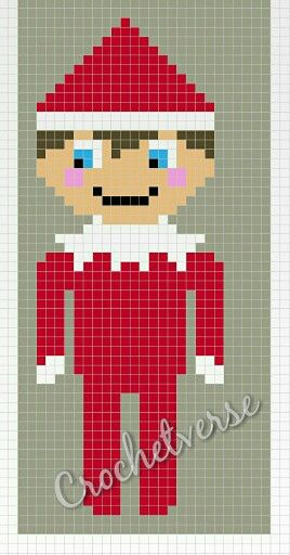 Elf c2c crochet graph graphgan bobble pattern my own :) Graphghan Patterns, Crochet Graph Patterns, C2c Graphgan, Christmas Afghan, C2c Blanket, Christmas Perler Beads, Crochet Graphs, Crochet Charts, Graph Patterns