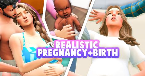 HOW TO HAVE THE MOST REALISTIC PREGNANCY & BIRTH IN THE SIMS 4! these mods will make your sims pregnancy and birth experience so much more r... Realistic Birth Sims 4, Birth Poses Sims 4, Pregnant Mods Sims 4, Sims 4 Home Birth Mod, Sims 4 Realistic Birth, Sims 4 Cc Pregnancy Poses, Sims 4 Birth Mods, Birth Mod Sims 4, Sims 4 Cc Mods Pregnancy