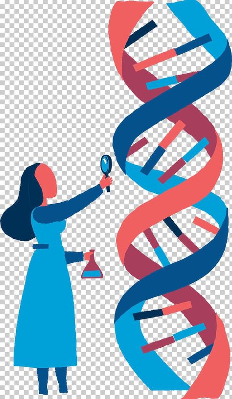 Science Illustration Art, Biology Background, Dna Illustration, Science Art Drawings, Dna Sticker, Science Artwork, Dna Artwork, Science Logo, Science Art Projects