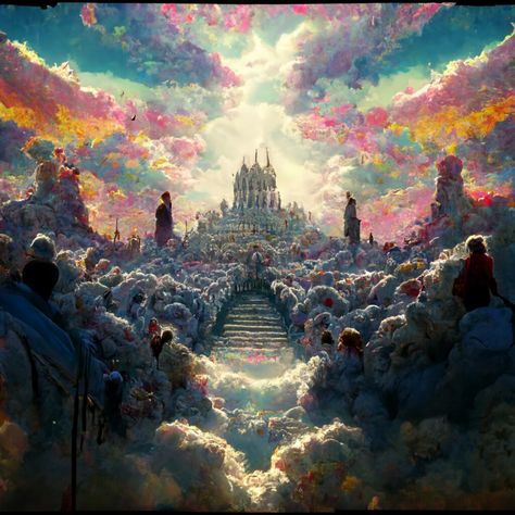 Heaven Pictures Paradise, Painting Of Heaven, Heaven Fantasy Art, Images Of Heaven, Heaven Kingdom, Heaven Artwork, Heaven Background, Heaven Images, Heaven Wallpaper