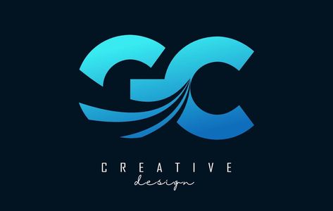 Creative blue letters GC g c logo with leading lines and road concept design. Letters with geometric design. Gc Logo Design, Gc Logo, Road Logo, Leading Lines, Blue Letters, Bride Photography Poses, Design Letters, Bride Photography, Press Kit