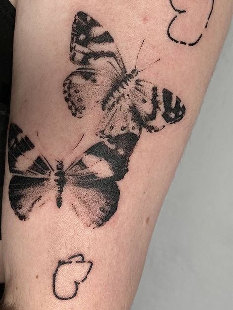 Memento Mori Butterfly Tattoo, Realism Moth Tattoo, Cool Cover Up Tattoos, Moth Wrist Tattoo, 2 X 2 Tattoo Ideas, Moth Shoulder Tattoo, Moth Tattoo Fine Line, One Of Two Tattoo, Small Blackout Tattoo