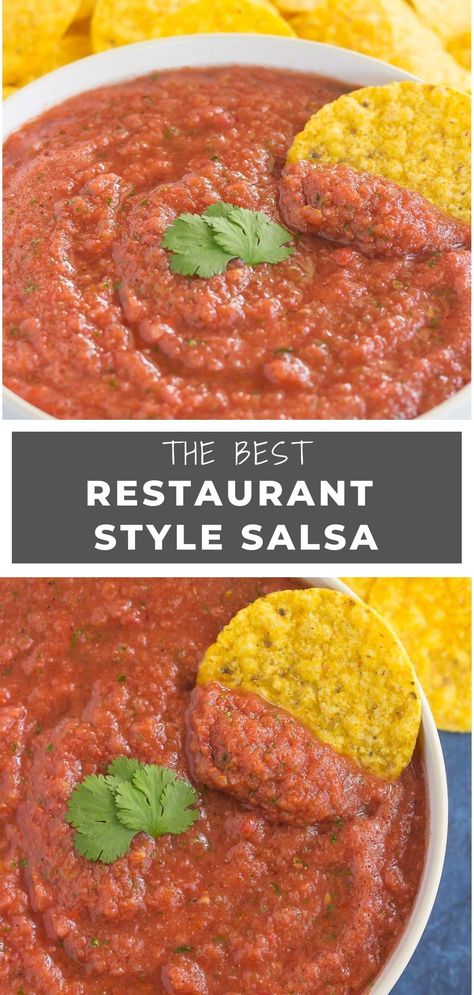 Restaurant Style Salsa Recipe, Restaurant Salsa, Easy Homemade Salsa, Tomato Salsa Recipe, Easy Salsa Recipe, Restaurant Style Salsa, Authentic Mexican Recipes, Pastas Recipes, Homemade Salsa Recipe