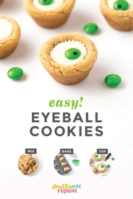 Peanut Halloween, Cookies Pillsbury, Eyeball Cookies, Easy Halloween Cookies Recipes, Spooky But Cute, Biscuits Halloween, Easy Halloween Cookies, Halloween Cookie Recipes, Cookies Halloween