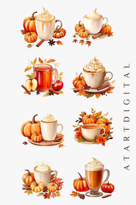 Doodles Journal, Thanksgiving Iphone Wallpaper, Fall Accent Pillows, Drink Clipart, Coffee Image, Christmas Garland Mantle, Fall Journal, Journal Therapy, Procreate Ipad Art