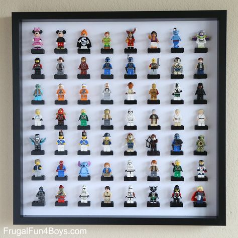 Lego Storage Diy, Mini Figure Display, Lego Storage Organization, Lego Hacks, Lego Table Diy, Lego Minifigure Display, Ikea Toy Storage, Ikea Toys, Ikea Organization Hacks