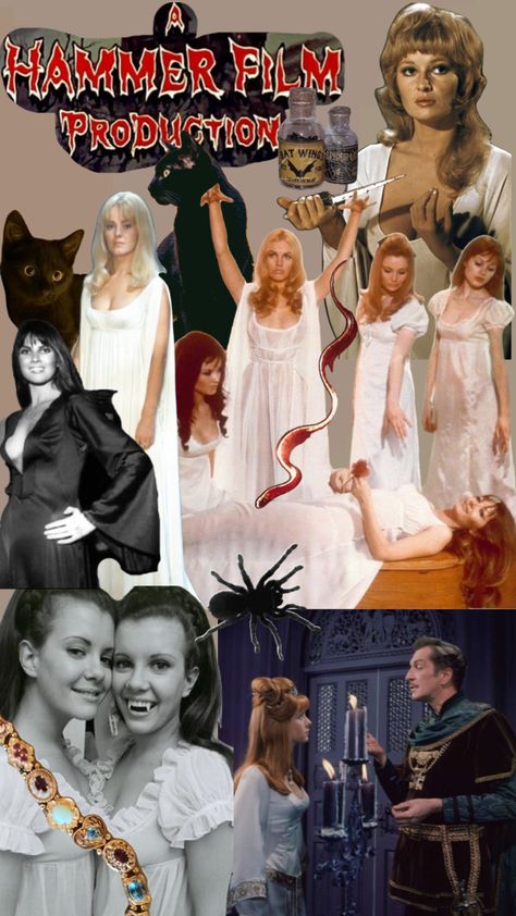 hammer horror women #60s #70s #horror #halloween Hammer Horror Aesthetic, Halloween In The 70s, Hammer Horror Women, B Movie Horror Aesthetic, 60s Halloween Aesthetic, 60s Horror Aesthetic, 70s Horror Aesthetic, 70s Vampire, 80s Horror Aesthetic