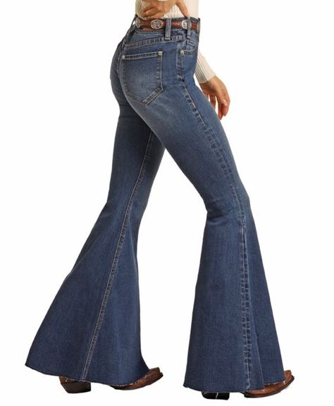 Bell Jeans, Most Comfortable Jeans, Western Store, Cold Front, Western Wear For Women, Bottom Jeans, Cowgirl Western, Medium Wash Jeans, Rock Roll