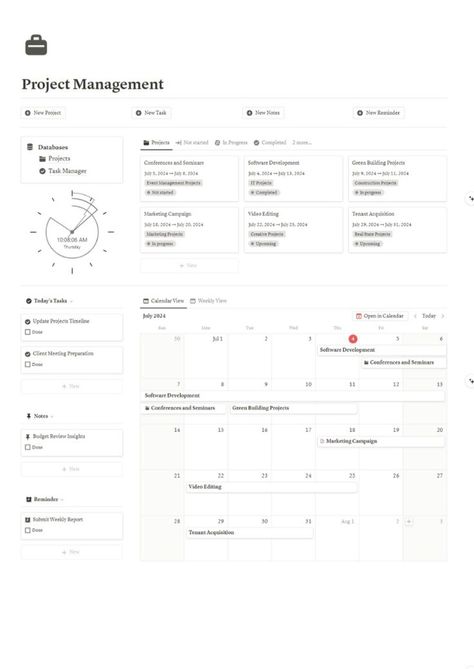 notion study planner template Notion Project Dashboard, Notion Template Ideas Project Management, Notion For Project Management, Notion Project Management Template, Notion Template Ideas Work, Notion Productivity Template, Notion For Work, Notion Template Work, Work Notion