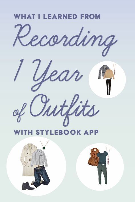 I recorded what what I wore for an entire year with Stylebook and was able to easily spot patterns in my personal style because the app automatically kept track of what I wore and how often I used certain items. Seeing hard data about my wardrobe revealed the reality of how I dress everyday, and I was able to use that knowledge to build better outfits. Here's what I learned!  #personalstyle #styleguides  #outfittrends #outfitprintable #outfittracker 365 Days Of Outfits, How To Build An Outfit, Types Of Styles Fashion, Stylebook App, Outfit Calendar, Closet App, Dress Everyday, Closet Colors, Fashion Capsule Wardrobe