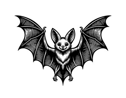 Vintage Bat Drawing, Simple Bat Tattoo Design, Bat Tattoo On Knee, Cute Bat Tattoo Design, Bat Tattoo Hand, Kawaii Bat Tattoo, Bat Shin Tattoo, Traditional Style Bat Tattoo, Gothic Bat Tattoo Designs