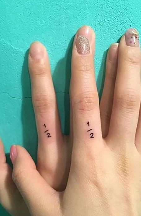 Friend Piercings, Eldritch Tattoo, Hell Tattoo, Small Best Friend Tattoos, Cute Best Friend Tattoos, Matching Bff Tattoos, Tattoo Band, Twin Tattoos, Matching Friend Tattoos