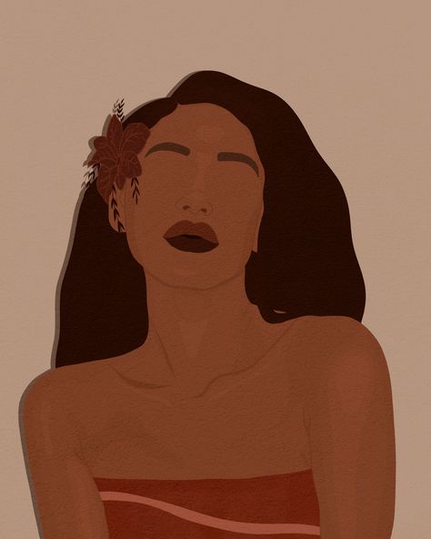 A #dtiyschallenge celebrating #polynesian culture. @_kiwonderland on instagram for all your #blackgirlmagic and #diversity needs. Polynesian Woman Art, Polynesian Culture Aesthetic, Samoan Aesthetic, Samoan Wallpaper, Samoa Aesthetic, Maori Aesthetic, Polynesian Hair, Polynesian Aesthetic, Polynesian Goddess