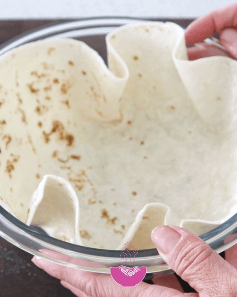 How To Make Crispy Tortillas, Tortilla Bowls In Oven, Tortilla Shells In Oven, Flour Tortilla Bowls How To Make, Flour Tortilla Bowls Baked, Crispy Taco Salad Bowls, How To Make A Taco Salad Bowl, How To Make Taco Shells From Tortillas, Crispy Tortillas In Oven