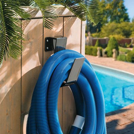 Jumbo Pool Hose Hanger - I could use this jumbo hanger to store the vacuum hose for the wet-vac   $14.99 Pool Vacuum Hose Storage Ideas, Pool Organization, Pool House Shed, Yard Oasis, Pool Shed, Pool Storage, Hose Hanger, Pool Hacks, Sun King