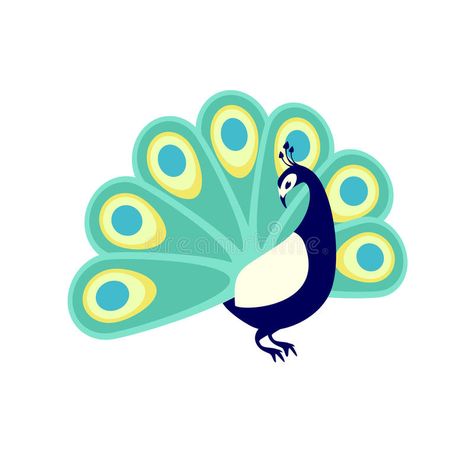 Peacock. Flat vector illustration royalty free illustration Flat Vector Illustration, Vintage Bird, Free Illustration, Flat Vector, Background Illustration, Black Culture, Free Illustrations, Art Ideas, Stock Illustration