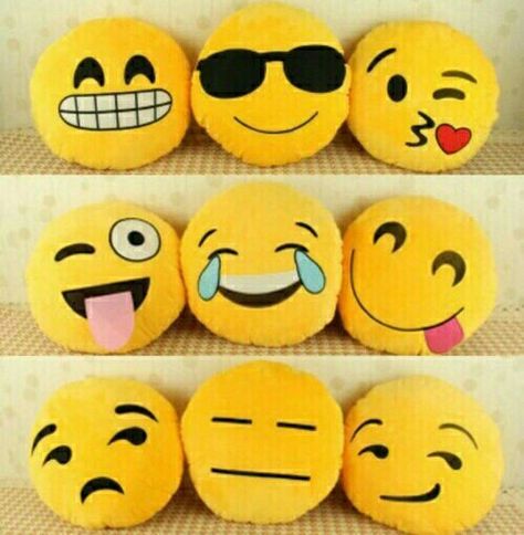 emoji, pillow, and emojis image Smiley Pillows, Emoji Pillow, Emoji Pillows, Creative Pillows, Emoji Faces, Cute Pillows, Facial Expression, Round Pillow, Diy Pillows