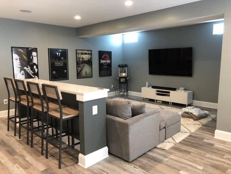 Basement Tv Rooms, Finished Basement Designs, Basement Movie Room, Home Theater Room Design, Dream Basement, Theater Room Design, Basement Remodel Diy, Bedroom Basement, Basement Inspiration