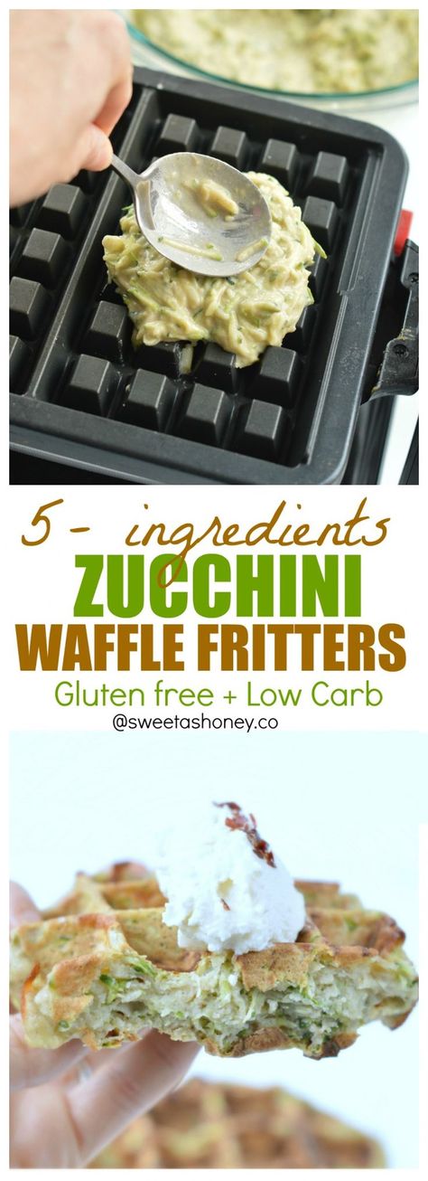 Zucchini waffles, a great way to makes kids eat veggie! A simple make-ahead and freezable zucchini waffle fritter recipe. Gluten free, low carb (<10g per waffle) . An healthy clean eating dinner. Zucchini Waffles, Baking Recipes Healthy, Waffle Iron Recipes, Waffle Maker Recipes, Clean Eating Dinner, Fritter Recipes, Healthy Clean Eating, Low Carb Dinner, Waffle Recipes