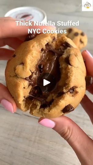 Nyc Cookies, Breakfast Soup, Dessert Breakfast, Nutella Cookies, Recipes Delicious, Dinner Dessert, 1k Views, Double Tap, Mouth Watering