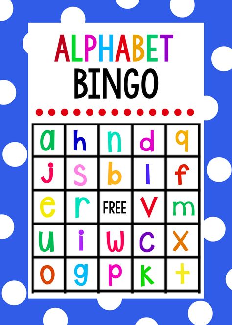 Lowercase Alphabet Bingo                                                                                                                                                                                 More Alphabet Games For Kindergarten, Alphabet Party, Alphabet Bingo, Bingo Card Template, Alphabet Activities Kindergarten, Bingo Template, Alphabet Kindergarten, Letter Games, Alphabet Games