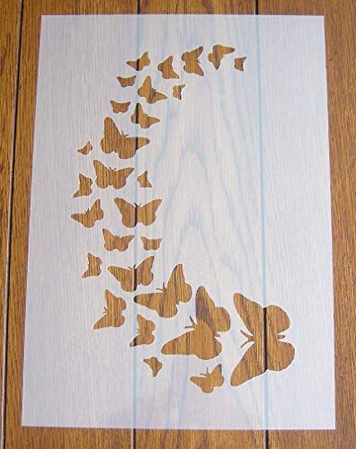 Butterflies Stencil Mask Reusable PP Sheet for Arts & Cra... https://www.amazon.co.uk/dp/B07JWB5BWV/ref=cm_sw_r_pi_dp_x_jSDZBbWYC82H5 Unique Backgrounds, Homemade Stamps, Butterfly Stencil, Stencil Decor, Butterfly Mask, Stencil Printing, Stencil Projects, Butterfly Template, Stencil Furniture