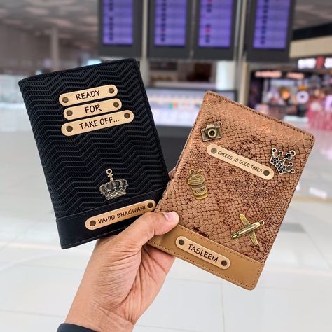 Cheers to good times and even better adventures! 🥂 With a custom passport cover like this, your travels will always start off right. #goodtimesgreattravels #couplepassport #personalizedtravel #premiumdesign #travelcompanion #readyfortakeoff #traveltrends #travel #airportlook #tpcgifts Couple Passport Cover, Couple Passport, Airport Look, Travel Trends, Bronze Gold, Bullet Journal Ideas Pages, Passport Cover, Cute Bags, Travel Companion