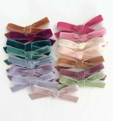 Headband Velvet, Spring Hair Bows, Velvet Hair Bow, Match Velvet, Toddler Bow, Velvet Bows, Newborn Bows, Easter Bows, Pick 3