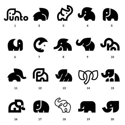 Weekly Design Inspiration #10 - The Schedio Elephant Icon, Elephant Logo Design, Logo Exploration, Logo Animal, Elephant Illustration, Elephant Tattoo, Elephant Logo, Elephant Tattoos, How To Make Logo