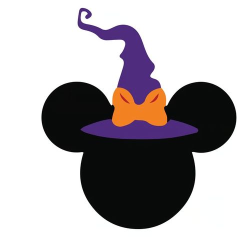 Mickey Halloween Svg, Mickey Mouse Svg, Disney Halloween Svg - Inspire Uplift Mickey Mouse Halloween Crafts, Disney Halloween Images, Halloween Disney Decor, Disney Templates, Disney Castle Silhouette, Witch Hat Svg, Disney Halloween Svg, Halloween Mickey Mouse, Disney Cricut