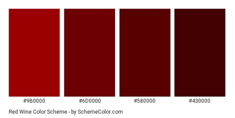 Red Wine Color Scheme » Monochromatic » SchemeColor.com Red Wine Color Palette Wedding, Wine Color Decor, Red Wine Colour Palette, Red Wine Aesthetic Color, Wine Red Palette, Wine Red Pantone, Pantone Red Color Palettes, Red Wine Color Aesthetic, Wine Red Color Palette