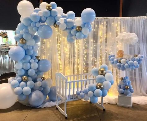 Cradle Ceremony Balloon Decoration, Naming Ceremony Balloon Decorations, Cradle Ceremony Decorations At Home Diy, Aqeeqah Party Ideas, Baby Naming Ceremony Decorations, Welcome Baby Boy Decoration Ideas, Cradle Ceremony Decorations, Baby Welcome Decoration, Baby Boy Birthday Decoration