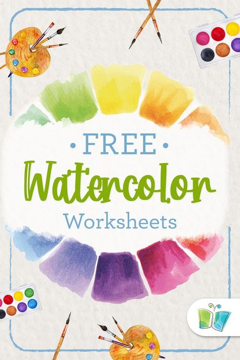 Watercolor Worksheet, Watercolor Pencils Techniques, Watercolor Pencil Art, Learn Watercolor Painting, Frida Art, Step By Step Watercolor, Watercolor Beginner, Art Tutorials Watercolor, Watercolor Flowers Tutorial