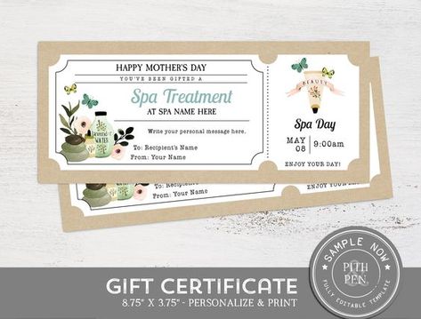 Free gift certificate template