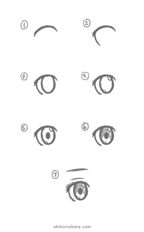 How to Draw Anime Eyes: Easy Step by Step Tutorial Anime Eyes Tutorial Step By Step, Cartoon Eyes Drawing Easy, How To Draw Cute Eyes, Easy Anime Eyes, Mata Manga, Easy Eye Drawing, How To Draw Anime Eyes, How To Draw Anime, Cartoon Eyes Drawing