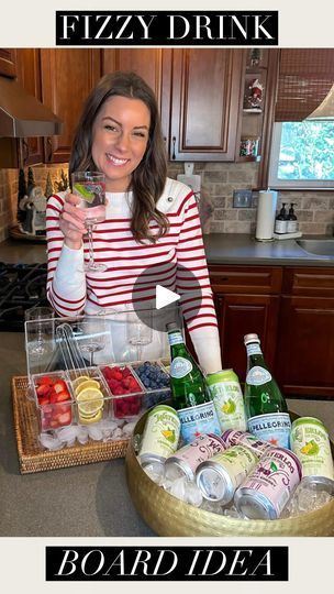 72K views · 3.4K reactions | Fizzy drink bar setup idea! 🩷 This is so fun and easy for entertaining. Just set out your favorite fruits and sparkling waters/drinks…and allow your guests to customize their beverage 🤗  I set out: Blueberries Strawberries Lemons Limes Raspberries Mint  We did plain and flavored sparkling water but you can do whatever you and your guests enjoy most 🥰  Also loving this cute top for the holidays ❤️ Will have in my stories for you guys!   #fizzydrink #entertaininginstyle #entertainingideas #drinkideas #easydiy #drinkbar #homeinspo #easyrecipesathome #partyinspiration #partyfood | Tara Panasiuk | Frank Sinatra · Have Yourself A Merry Little Christmas (Remastered 1999) Sparkling Water Bar, Sparkling Water Drinks, Flavored Waters, Flavored Sparkling Water, Bar Setup, Drink Bar, Fizzy Drink, Strawberry Lemon, Bar Set Up